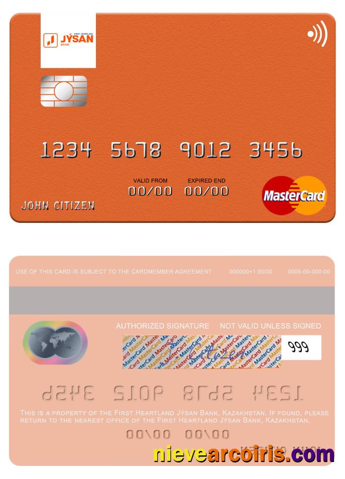 Kazakhstan First Heartland Jýsan Bank mastercard